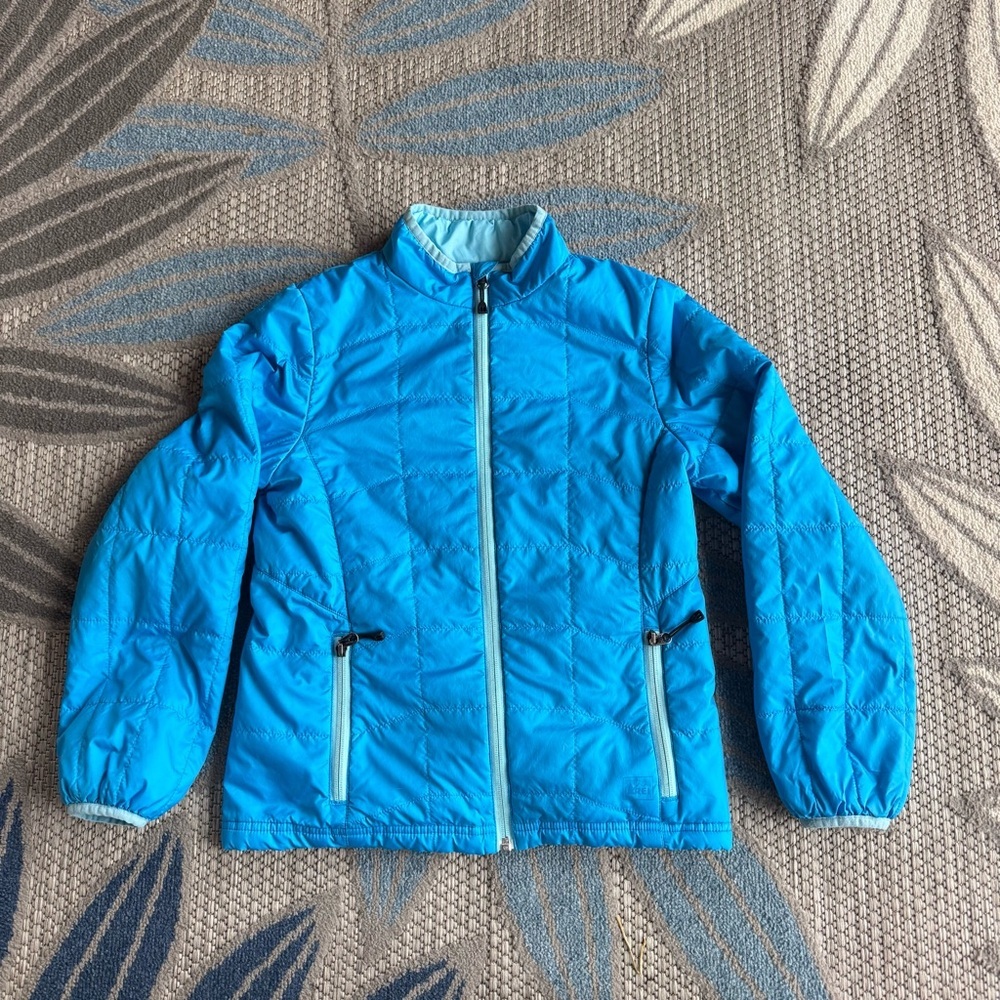 REI Girls RevelCloud Primaloft Zip Jacket Candy Blue‎ Size Medium 10/12